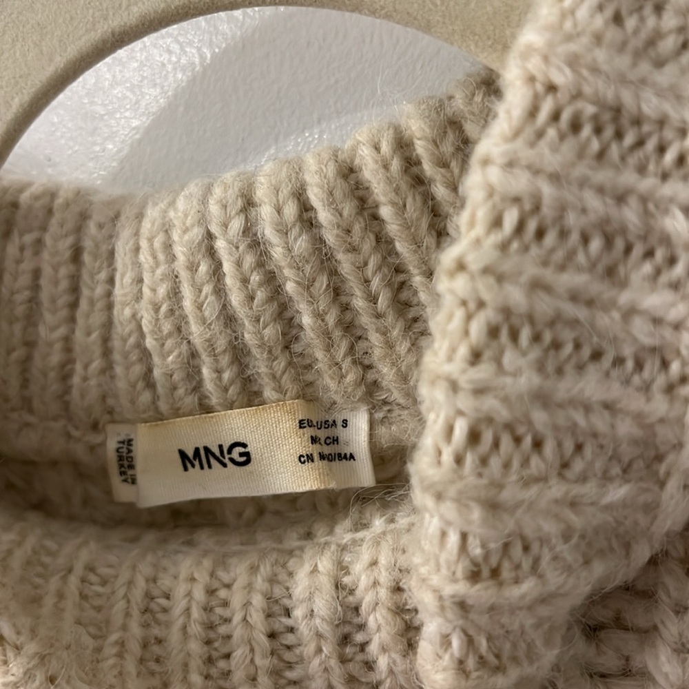 Mango Chunky Knit Fringe Sweater - Picture 3 of 4